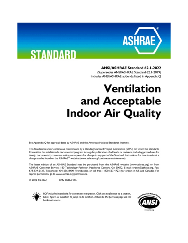 Ventilation for Acceptable Indoor Air Quality
