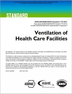 ANSI/ASHRAE/ASHE Standard 170-2021, Ventilation of Health Care Facilities